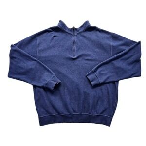 Peter Millar Sweater Mens Medium Blue Quater Zip Chicago Golf Club Pullover